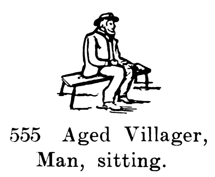 File:Aged Villager, Man, sitting, Britains Farm 555 (BritCat 1940).jpg