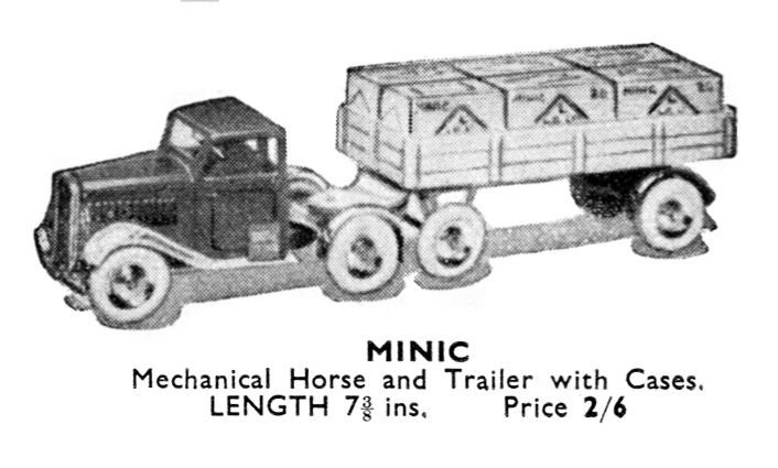File:Mechanical Horse and Trailer with Cases, Minic 40M, 1939.jpg