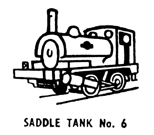 File:Saddle Tank locomotive, lineart (Kitmaster No6).jpg