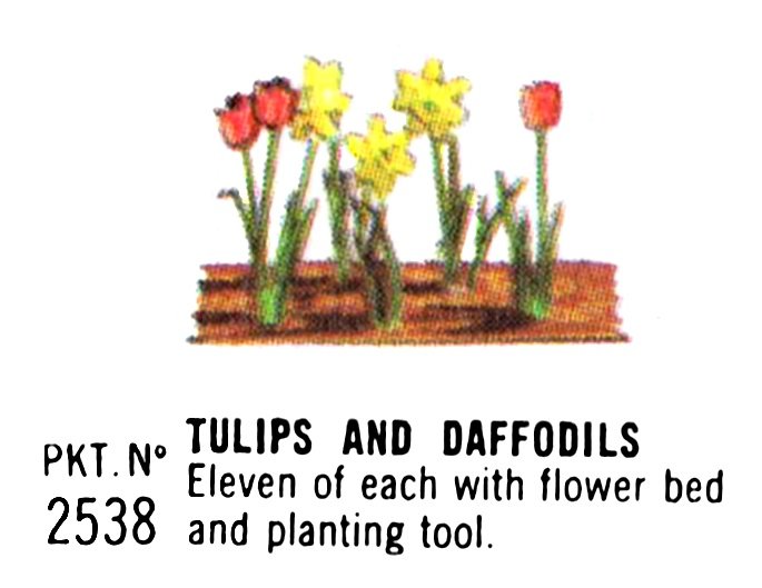 File:Tulips and Daffodils, Britains Floral Garden 2538 (Britains 1966).jpg