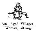 Aged Villager, Woman, sitting, Britains Farm 556 (BritCat 1940).jpg