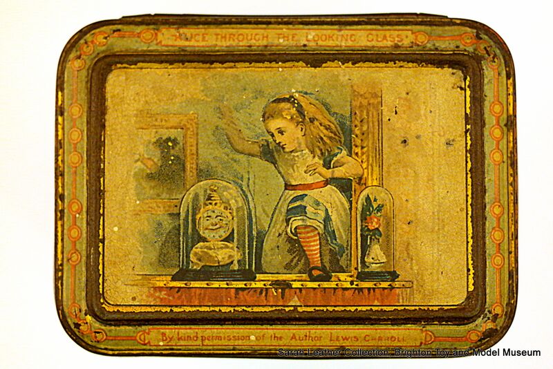 File:Alice Through the Looking-Glass tin (1892), lid illustration.jpg
