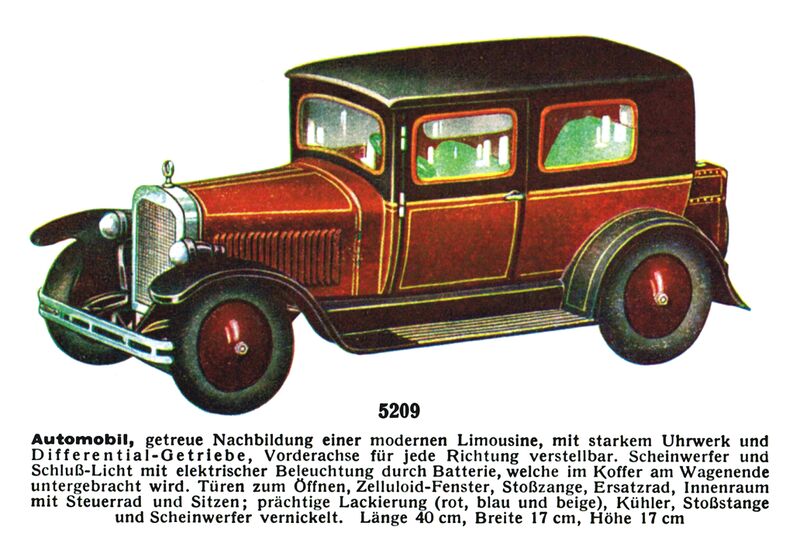 File:Automobil - Limousine Car, clockwork, Märklin 5209 (MarklinCat 1931).jpg