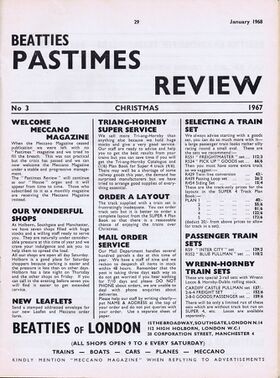Beatties Pastimes Review Number 3, page 1/4, 1967