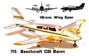 Beechcraft C55 Baron, Dinky Toys 715 (DinkyCat 1971-07).jpg