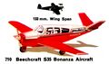 Beechcraft S35 Aircraft, Dinky Toys 710 (DinkyCat 1971-07).jpg