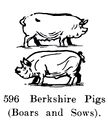 Berkshire Pigs (Boars and Sows), Britains Farm 596 (BritCat 1940).jpg