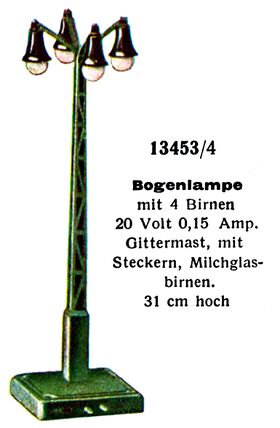 1931: Street Lamp with four bulbs, Märklin 13453
