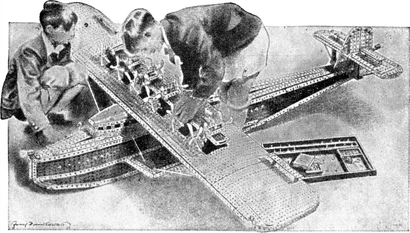 File:Boys with Flying Boat, promotional artwork, Märklin Metallbaukasten (MarklinCat 1936).jpg