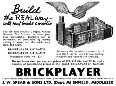 1958 Brickplayer advert, Meccano Magazine