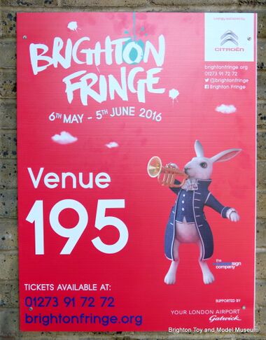 2016 Brighton Fringe "Venue number" board for the museum