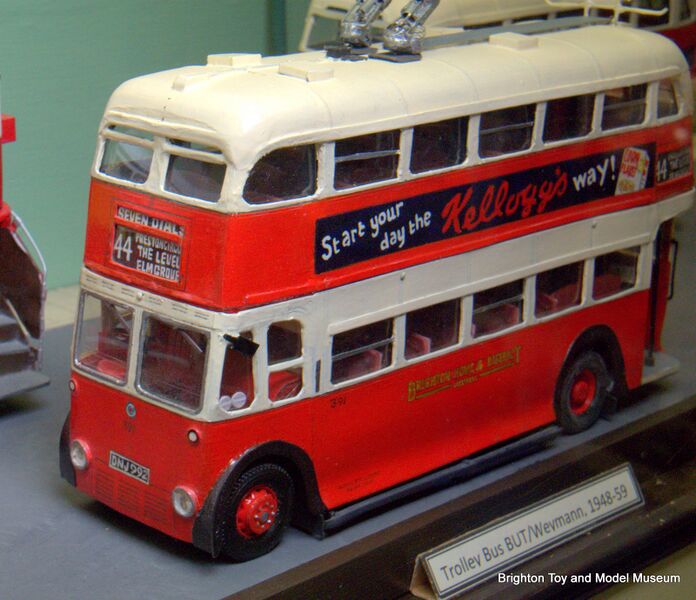 File:Brighton Hove and District BUT-Weymann No44 trolleybus 391, angled (Ken Allbon).jpg