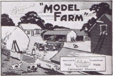 1958: Britains Farm dealer's showcard, apparently the same as the 1940 version