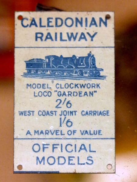 File:Caledonian Railway Official Models enamelled tinplate plaque.jpg
