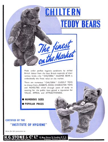 1939 advert: Chiltern Teddy Bears