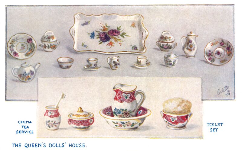 File:China Tea Service and Toilet Set, The Queens Dolls House postcards (Raphael Tuck 4504-4).jpg