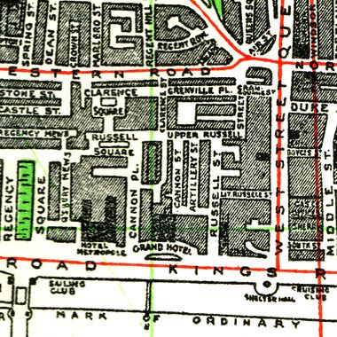 1939: Map of the area before redevelopment