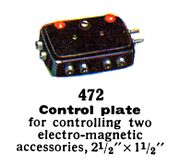 Control Plate with two buttons, Märklin 472 (MarklinCat 1936).jpg