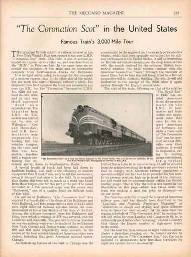 1939: A contemporary (May 1939) Meccano Magazine article about the US tour