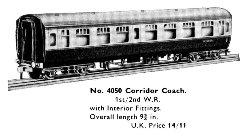 File:Corridor Coach First-Second WR, Hornby Dublo 4050 (MM 1960-012).jpg