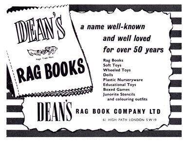 Dean's Rag Book Company trade advert, 1956