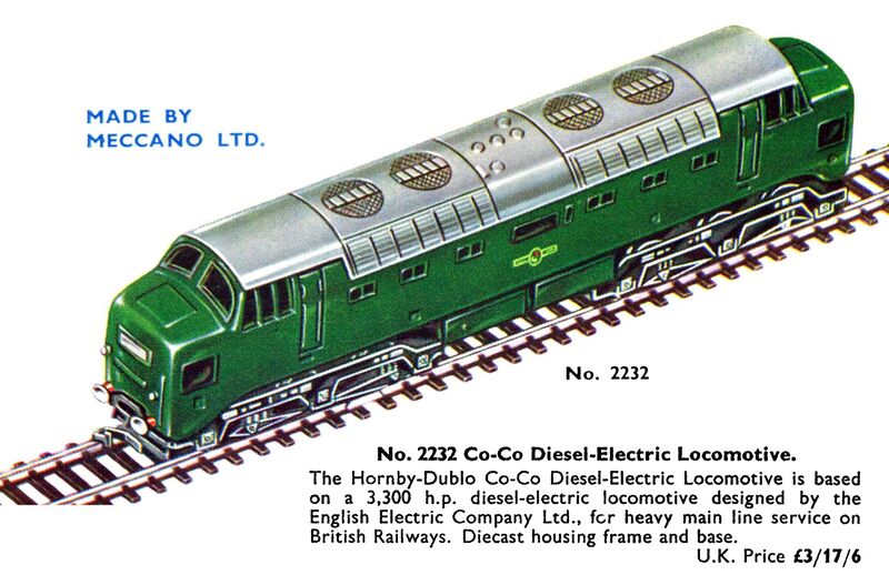 File:Diesel-Electric Co-Co Locomotive, Hornby Dublo 2232 (MM 1960-012).jpg