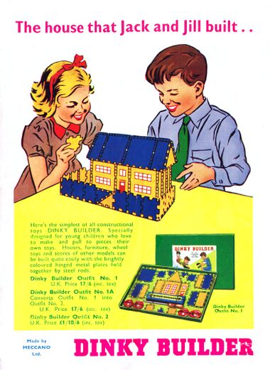 Dinky Builder advert, 1958: "The house that Jack and Jill built"