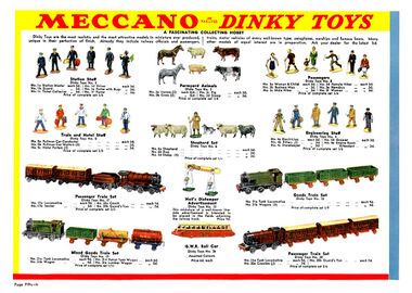 1935: Dinky Toys range, "200 Varieties", "A fascinating Collecting Hobby" page 1. The "Meccano" and "Dinky" logos are now the same height.