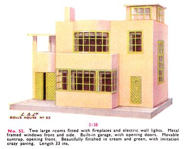 1937: Tri-ang Ultra-Modern Dollhouse, No.52