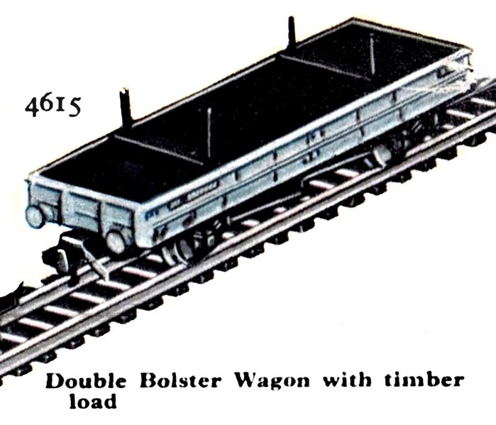 File:Double Bolster Wagon with Timber Load, Hornby Dublo 4615 (HDBoT 1959).jpg