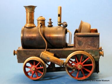 "Dribbler" live steam toy locomotive, museum example number two