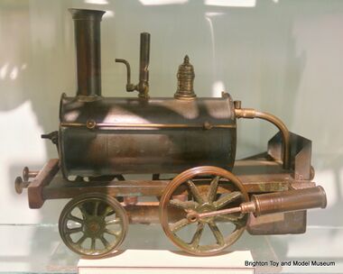 "Birmingham Dribbler" live steam toy locomotive, museum example number one