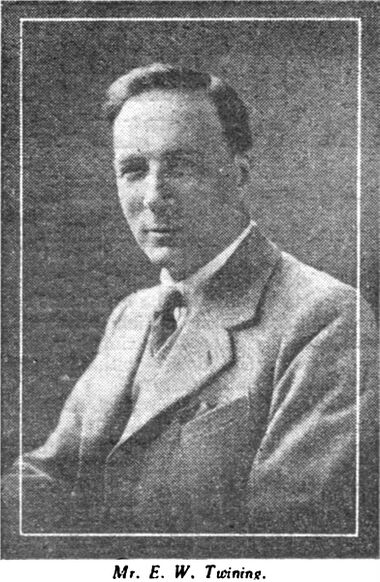 E.W. Twining, portrait photograph, from Hobbies Weekly 1932