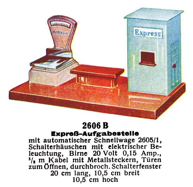 File:Express-Aufgabestelle - Express Delivery Point, Märklin 2606 (MarklinCat 1931).jpg