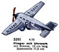 Flieger mit Uhrwerke - Aeroplane with Clockwork, Märklin 5261 (MarklinCat 1939).jpg