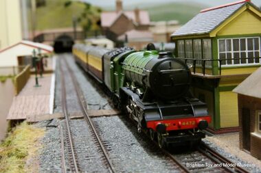 A Hornby Flying Scotsman on the museum's 00-gauge layout