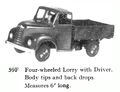 Four-wheeled Lorry with Driver, Britains 59F (BritainsCat 1958).jpg