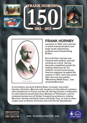 Frank Hornby 2013 Anniversary brochure, front