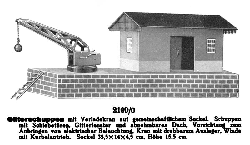 File:Güterschuppen - Goods Shed with Crane, Märklin 2109 (MarklinCat 1931).jpg
