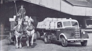 GWR road transport - lorry and horse and cart