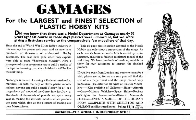 File:Gamages for Plastic Kits (Gamages 1961).jpg