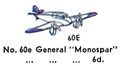 General 'Monospar' aeroplane, Dinky Toys 60e (1935 BoHTMP).jpg