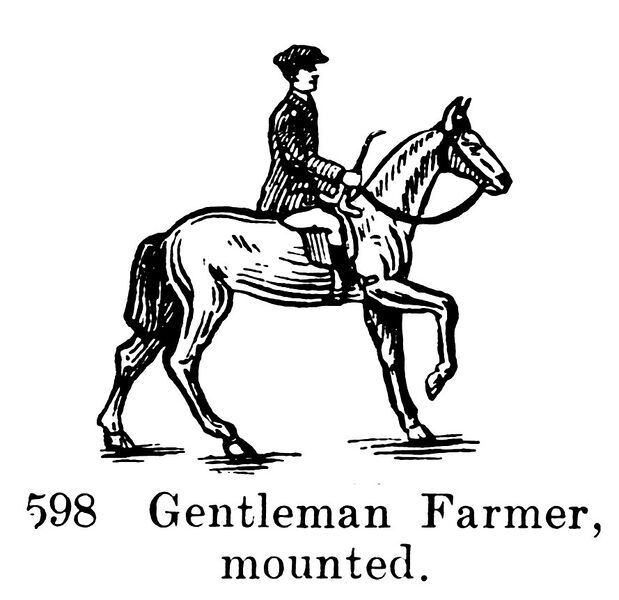 File:Gentleman Farmer, mounted, Britains Farm 598 (BritCat 1940).jpg
