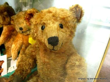 George the Steiff Bear, in the museum's "Teddybears' Picnic" display