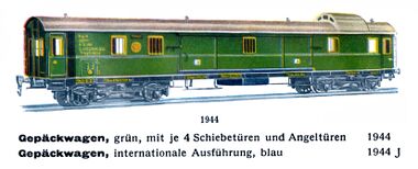 1939: 40cm-series Deutsche Reichsbahn (DR) Baggage Car