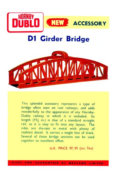 Hornby Dublo Girder Bridge (1957)
