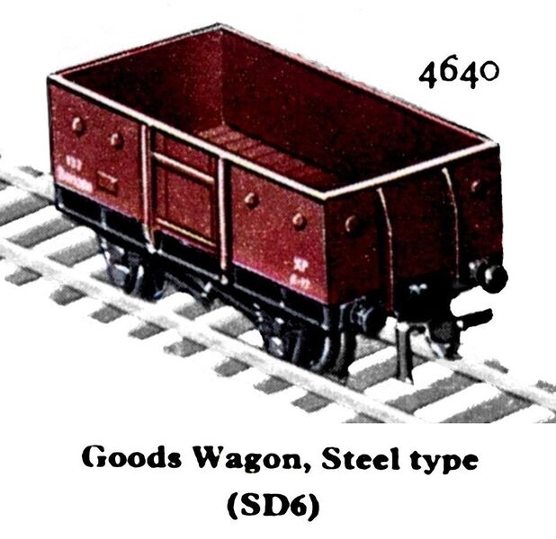File:Goods Wagon Steel type SD6, Hornby Dublo 4640 (HDBoT 1959).jpg