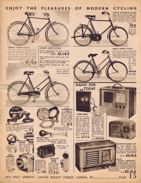 File:Hamleys 1939 catalogue, page15, Cycling and Radio (HamleyCat 1939).jpg