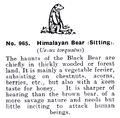 Himalayan Bear (Sitting), Britains Zoo No965 (BritCat 1940).jpg