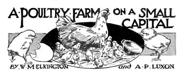 1913: Poultry farming, section artwork ...